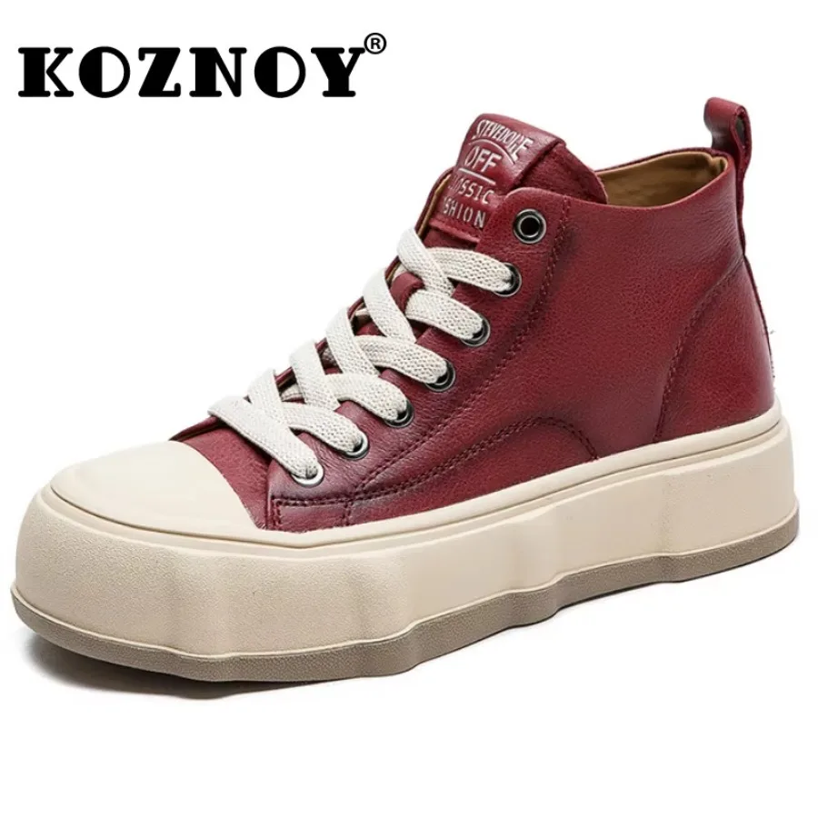 Koznoy 4cm Women Moccasins Cow Genuine Leather Chunky Sneaker Korean Ankle Booties Flats Fashion Designer Platform Wedge Shoes
Koznoy 4cm Women Moccasins Cow Genuine Leather Chunky Sneaker Korean Ankle Booties Flats Fashion Designer Platform Wedge Shoes