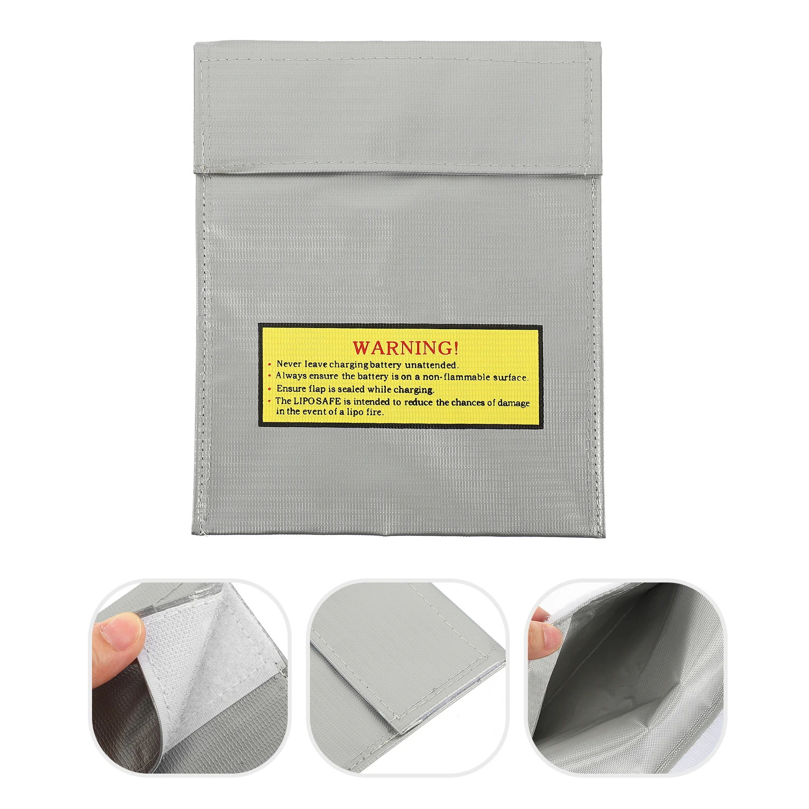 18x23cm Protection Bag Silver Fireproof Fiber Lipo Safety Bag Pouch Storage Container For Home Workshop Charging
18x23cm Protection Bag Silver Fireproof Fiber Lipo Safety Bag Pouch Storage Container For Home Workshop Charging