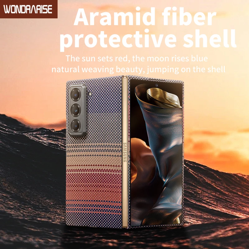 WONDRARISE Aramid Fiber Magnetic Case for Samsung W25 Ultra Slim Shockproof Protective Cover in Sunrise Red and Moonlit Blue
WONDRARISE Aramid Fiber Magnetic Case for Samsung W25 Ultra Slim Shockproof Protective Cover in Sunrise Red and Moonlit Blue