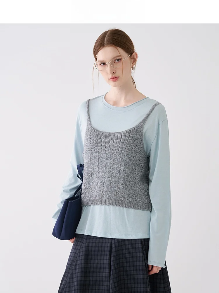 Jiujiu College Sle, вязаный жилет, женский весенний 2026, новый топ на бретелях, повседневный свободный крой, шерстяной длинный све, круглый Ne
Jiujiu College Sle, вязаный жилет, женский весенний 2026, новый топ на бретелях, повседневный свободный крой, шерстяной длинный све, круглый Ne