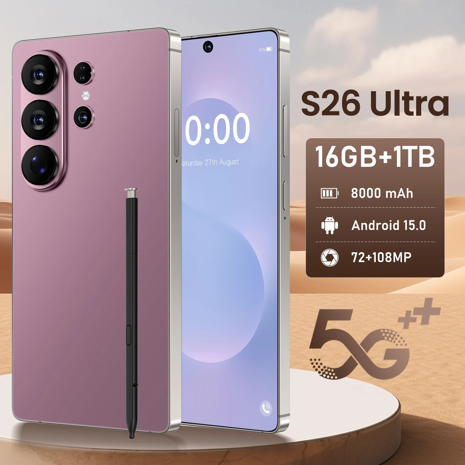 2026 HOT High Quality S26 Ultra 7.3'' Global Version Dual Card Dual Standby 8000mAh Battery Intelligent System
2026 HOT High Quality S26 Ultra 7.3'' Global Version Dual Card Dual Standby 8000mAh Battery Intelligent System
