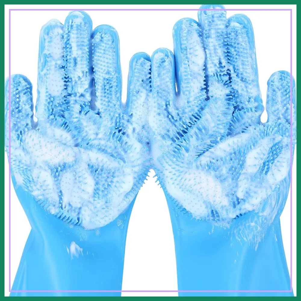 Heat Resistant Silicone Pet Grooming Gloves with High-Density Teeth, Enhanced Five Finger Design for Bathing and Massaging Dogs and Cats
Heat Resistant Silicone Pet Grooming Gloves with High-Density Teeth, Enhanced Five Finger Design for Bathing and Massaging Dogs and Cats