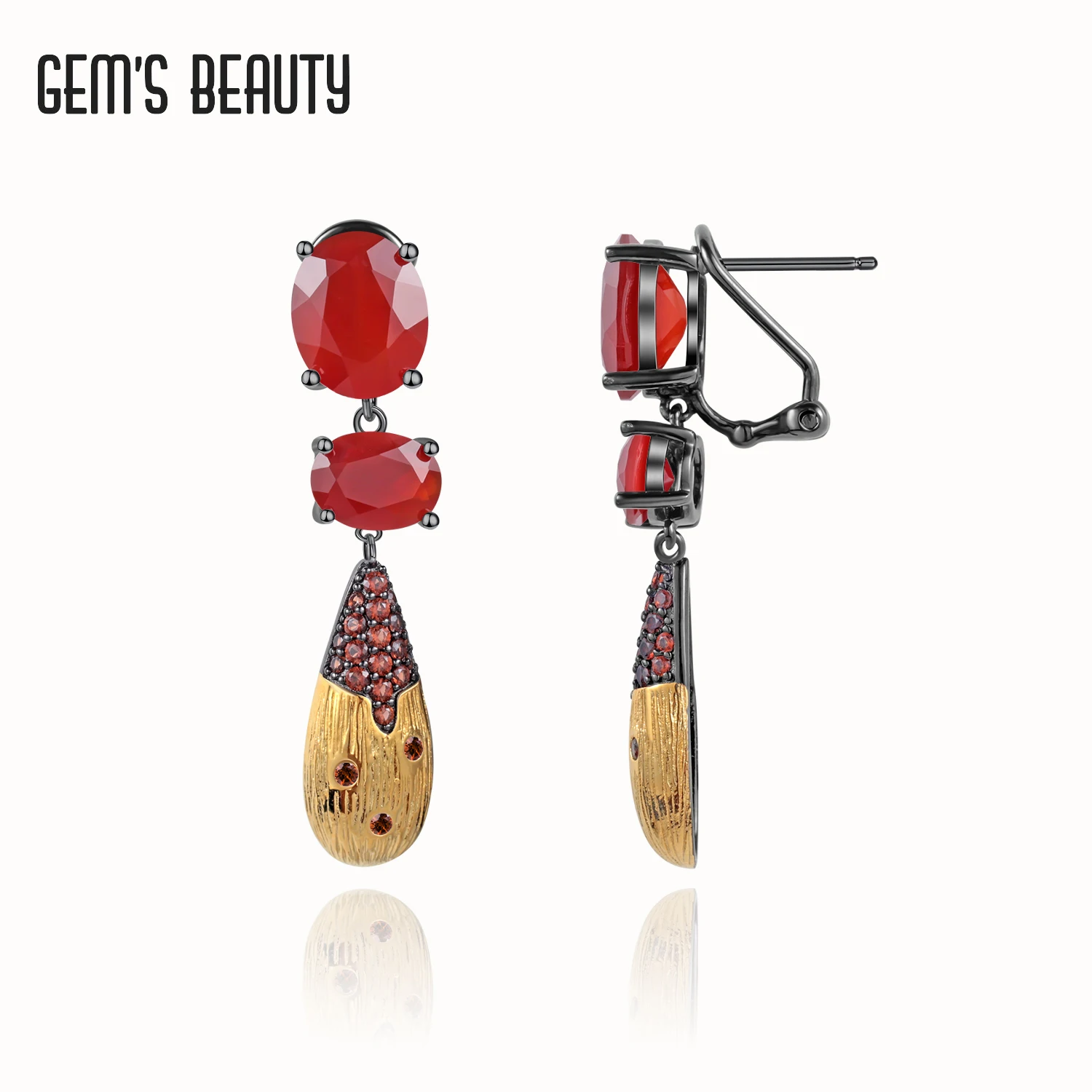 GEM'S BEAUTY 925 Sterling Silver Jewellery Stud Earrings For Women Oval Cut Natural Red Agate Handmade Earrings Anniversary Gift
GEM'S BEAUTY 925 Sterling Silver Jewellery Stud Earrings For Women Oval Cut Natural Red Agate Handmade Earrings Anniversary Gift