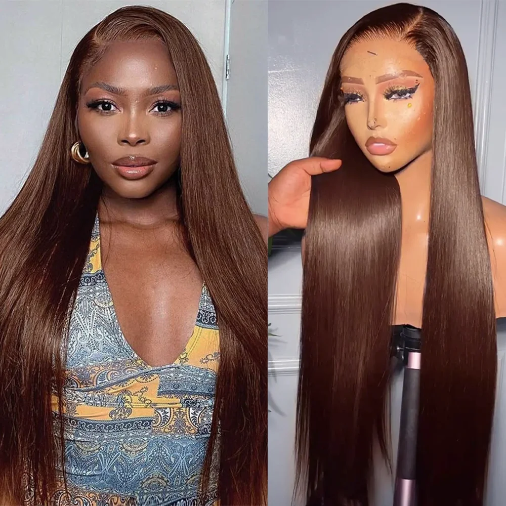 Chocolate Brown Straight 13x4 Lace Front Wig Brazilian 13x6 Full Lace Frontal Wigs For Women Remy Human Hair Wig Pre Plucked
Chocolate Brown Straight 13x4 Lace Front Wig Brazilian 13x6 Full Lace Frontal Wigs For Women Remy Human Hair Wig Pre Plucked