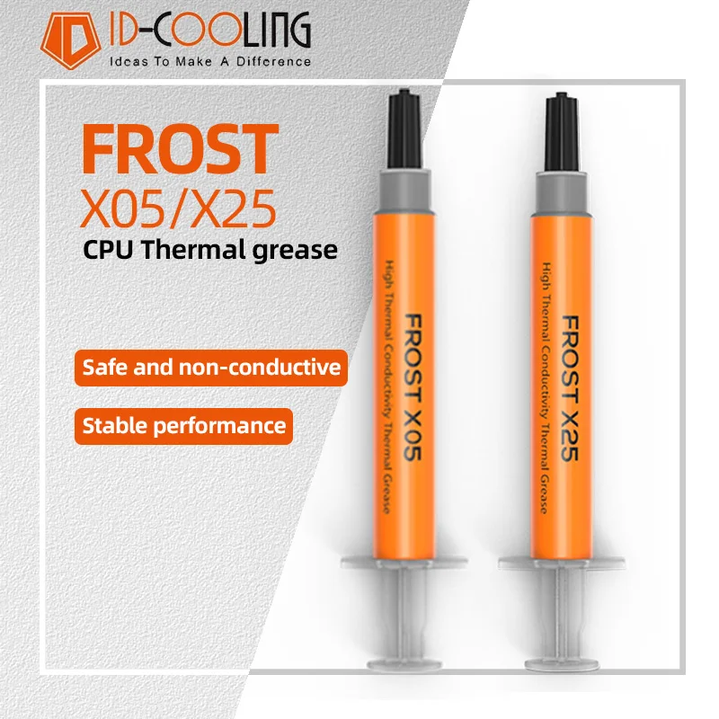 ID COOLING FROST X05 X25 Теплопроводящая силиконовая смазка Компьютер Настольный процессор Память Термопаста Коэффициент 10,5 м/к
ID COOLING FROST X05 X25 Теплопроводящая силиконовая смазка Компьютер Настольный процессор Память Термопаста Коэффициент 10,5 м/к