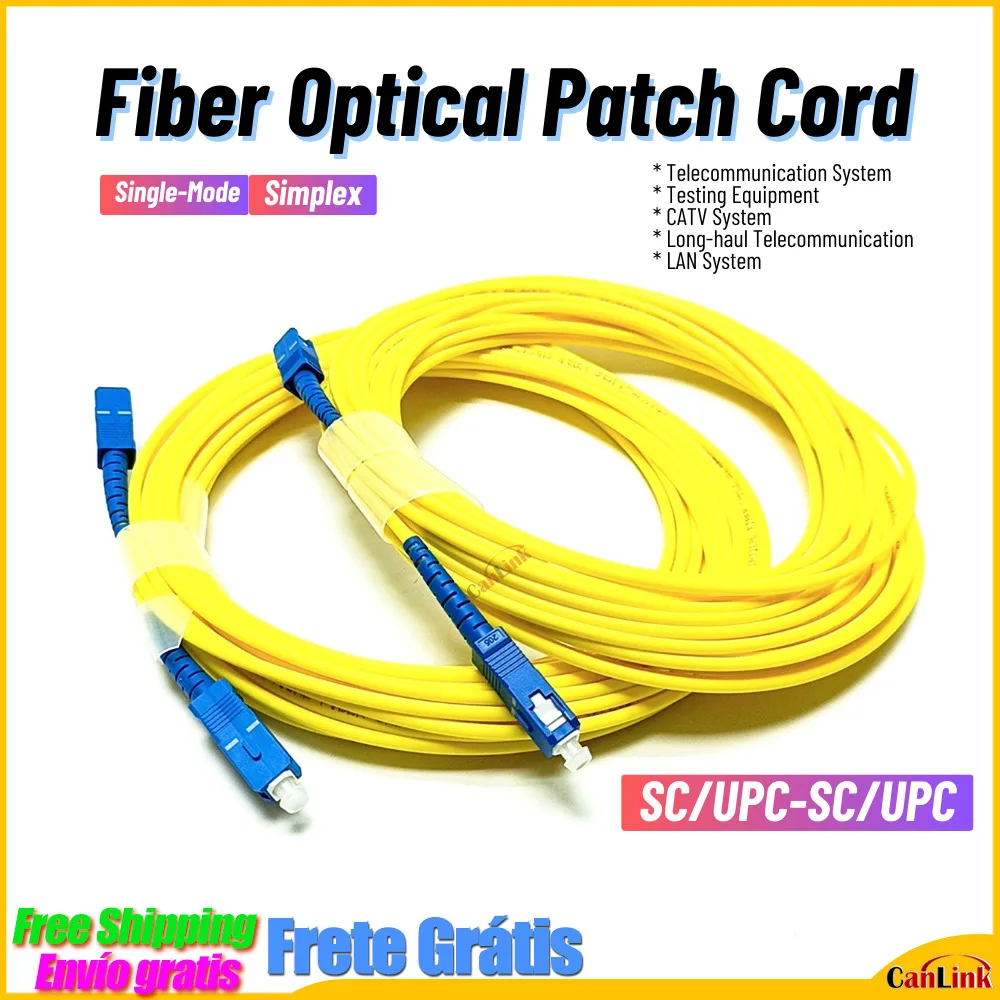 Fiber Optic Patch Cable SC/UPC-SC/UPC FTTH Fibra Optica Single Mode Indoor Patch Cord Extension Cable 10M
Fiber Optic Patch Cable SC/UPC-SC/UPC FTTH Fibra Optica Single Mode Indoor Patch Cord Extension Cable 10M