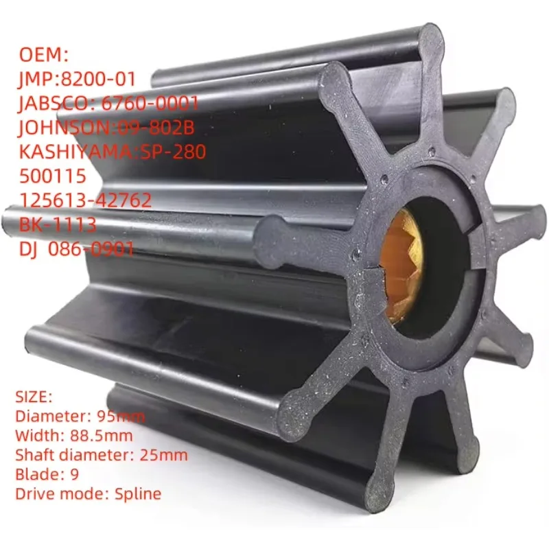 STLF Johnson Replacement Flexible Impeller 09-802B SP-280 JMP 8200 DJ 086-0901 Pump Brass Rubber Impeller for Pump Parts
STLF Johnson Replacement Flexible Impeller 09-802B SP-280 JMP 8200 DJ 086-0901 Pump Brass Rubber Impeller for Pump Parts