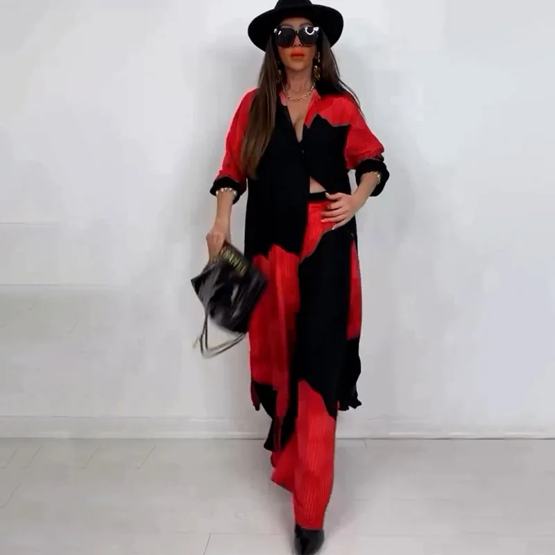 Africa 2 Piece Set Women Long Shirt Top Wide Leg Pants Print Suit Single Breasted Pockets Dubai 2025 Ensemble Muslim Outfits
Africa 2 Piece Set Women Long Shirt Top Wide Leg Pants Print Suit Single Breasted Pockets Dubai 2025 Ensemble Muslim Outfits