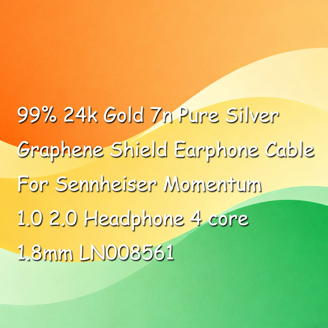 99% 24k Gold 7n Pure Silver Graphene Shield Earphone Cable For Sennheiser Momentum 1.0 2.0 Headphone 4 core 1.8mm LN008561
99% 24k Gold 7n Pure Silver Graphene Shield Earphone Cable For Sennheiser Momentum 1.0 2.0 Headphone 4 core 1.8mm LN008561