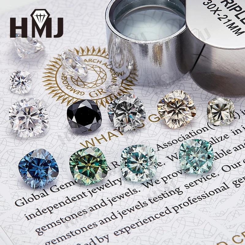 Moissanite Stone Cushion Cut Wholesale Price D Color Blue Green VVS1 with GRA Certificate 0.5ct-10ct Gemstones
Moissanite Stone Cushion Cut Wholesale Price D Color Blue Green VVS1 with GRA Certificate 0.5ct-10ct Gemstones