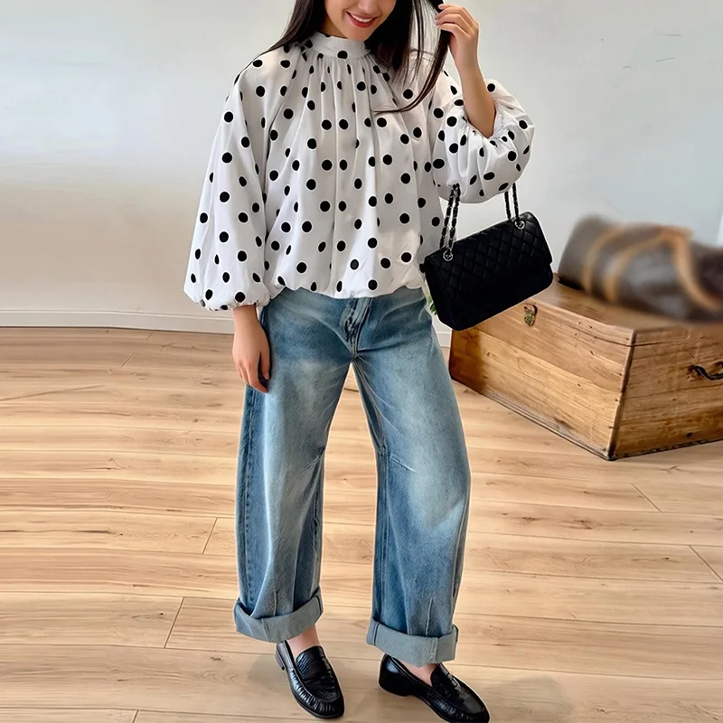 Women's Summer Blouse Tops Polka Dot Tie Back Shirt Blouses
Women's Summer Blouse Tops Polka Dot Tie Back Shirt Blouses