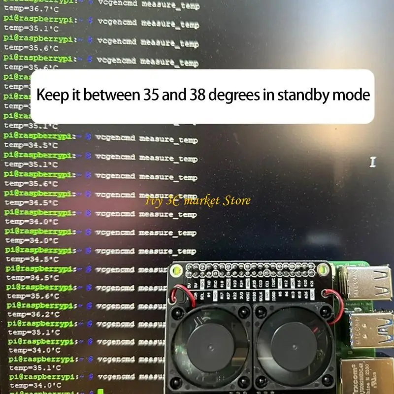 D7YC Двойной вентилятор активный охлаждение плата расширения для Raspberry 5 Независимое контроль светодиодного освещения
D7YC Двойной вентилятор активный охлаждение плата расширения для Raspberry 5 Независимое контроль светодиодного освещения