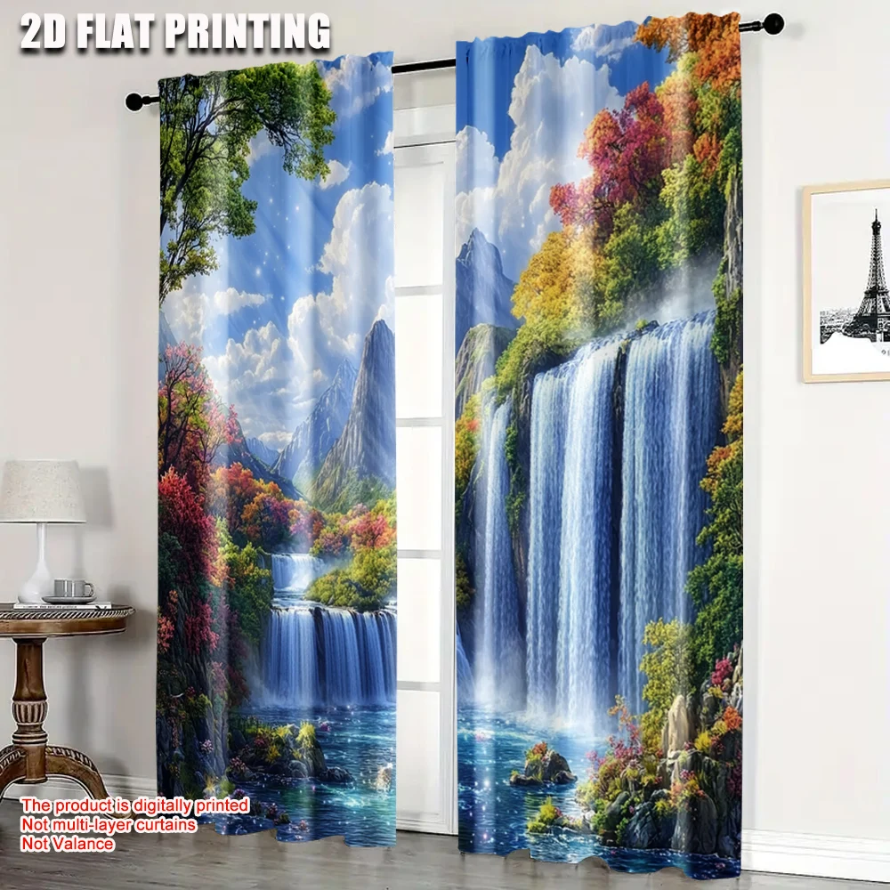 2pcs, Curtain Cloth 2D print erene Waterfall & Floral Landscape Fabric (without rod) Outdoor Decorations for Living Room and
2pcs, Curtain Cloth 2D print erene Waterfall & Floral Landscape Fabric (without rod) Outdoor Decorations for Living Room and