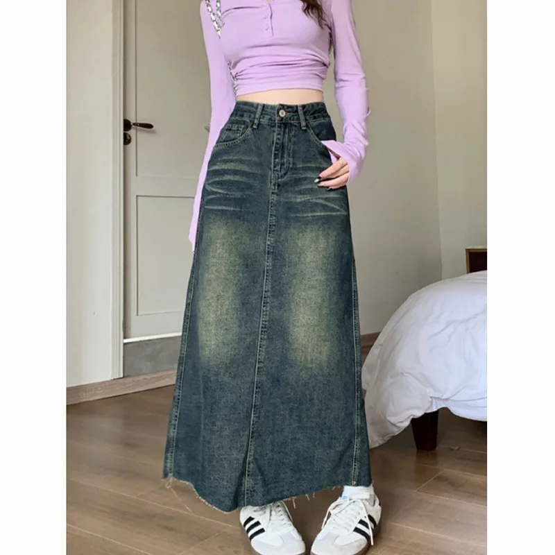 A Line Denim Distressed Skirt Women Ankle Length Skirts Washed Vintage Loose 2025 Summer Pockets Zipper Fly Basics Spliced
A Line Denim Distressed Skirt Women Ankle Length Skirts Washed Vintage Loose 2025 Summer Pockets Zipper Fly Basics Spliced