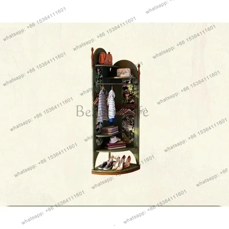 Solid wood hanger floor corner French retro rotatable bedroom hanger hanger storage rack
Solid wood hanger floor corner French retro rotatable bedroom hanger hanger storage rack