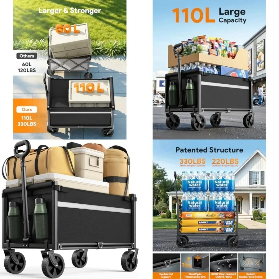 Wagons Carts Foldable, Collapsible Wagon Cart Foldable, 220LBS Heavy Duty Folding Wagon Carts with Wheels, Portable Utility Cart for Grocery Sports Garden Shopping Camping
Wagons Carts Foldable, Collapsible Wagon Cart Foldable, 220LBS Heavy Duty Folding Wagon Carts with Wheels, Portable Utility Cart for Grocery Sports Garden Shopping Camping