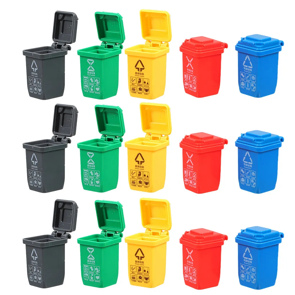 15Pcs Children's Waste Sorting Bin Miniature Realistic Recycling Garbage Container for Educational Home School Desktop
15Pcs Children's Waste Sorting Bin Miniature Realistic Recycling Garbage Container for Educational Home School Desktop
