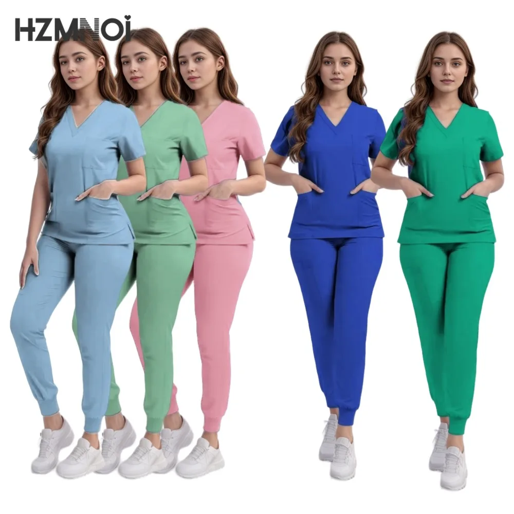 New Short Sleeve Scrubs Top with Pocket Pants Spa Outwear Beauty Salon Workwear Medical Nurse Uniforms Doctor Surgery Overalls
New Short Sleeve Scrubs Top with Pocket Pants Spa Outwear Beauty Salon Workwear Medical Nurse Uniforms Doctor Surgery Overalls