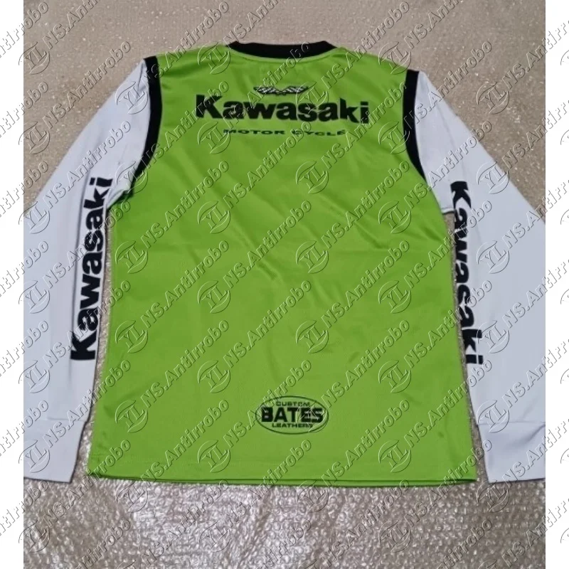 Kawasaki зеленая новая одежда для езды на мотоцикле, летняя мужская и женская очень большая дышащая скоростная сушка, спортивная футболка с длинным рукавом
Kawasaki зеленая новая одежда для езды на мотоцикле, летняя мужская и женская очень большая дышащая скоростная сушка, спортивная футболка с длинным рукавом
