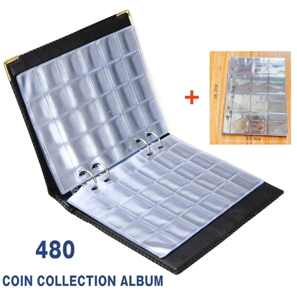 480Pockets Coin Collection Book Coin Collection Holder Album With internal Pages Commemorative Coin Organizer 20/25/27/30mm
480Pockets Coin Collection Book Coin Collection Holder Album With internal Pages Commemorative Coin Organizer 20/25/27/30mm