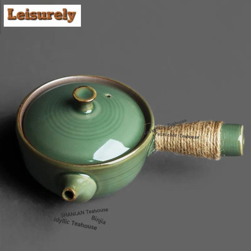 Чайник для заваривания чая с широким горлышком и боковой ручкой, 200 мл, из керамики Юэ, с заварочным ситечком и шариковым фильтром, для чайной церемонии, декоративный
Чайник для заваривания чая с широким горлышком и боковой ручкой, 200 мл, из керамики Юэ, с заварочным ситечком и шариковым фильтром, для чайной церемонии, декоративный