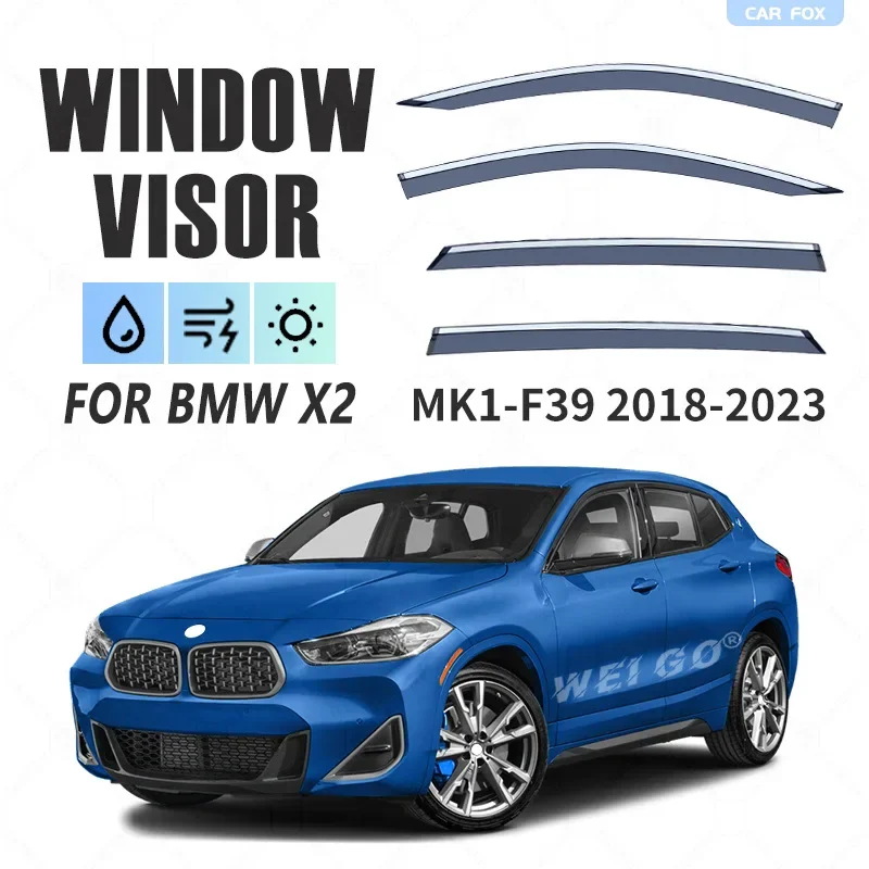 For BMW X2 MK1 F39 2018-2023 Window Visor Vent Shades Ventvisor Wind Deflectors Visor Rain Guard Shades
For BMW X2 MK1 F39 2018-2023 Window Visor Vent Shades Ventvisor Wind Deflectors Visor Rain Guard Shades