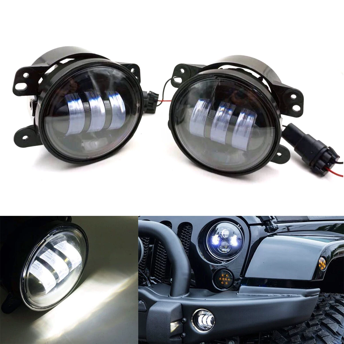 4" LED Fog Lights Bumper Lights LED Fog Lamp for Jeep Wrangler JK 07-17 LANTSUN J023
4" LED Fog Lights Bumper Lights LED Fog Lamp for Jeep Wrangler JK 07-17 LANTSUN J023