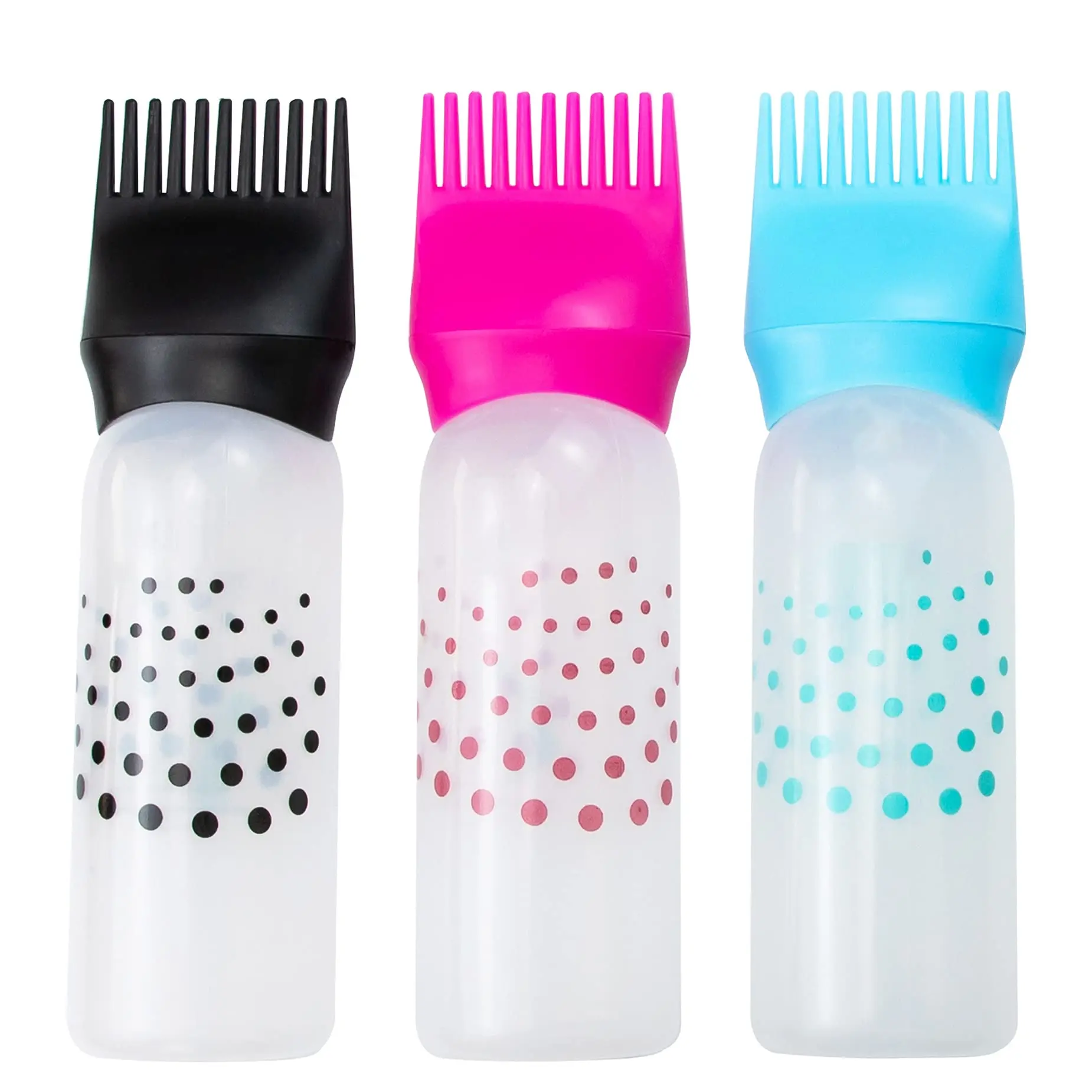 3PCS Root Comb Applicator Bottle with Scale, Colorful Squeeze Brush for Hair Dye, Home Salon, 6oz
3PCS Root Comb Applicator Bottle with Scale, Colorful Squeeze Brush for Hair Dye, Home Salon, 6oz