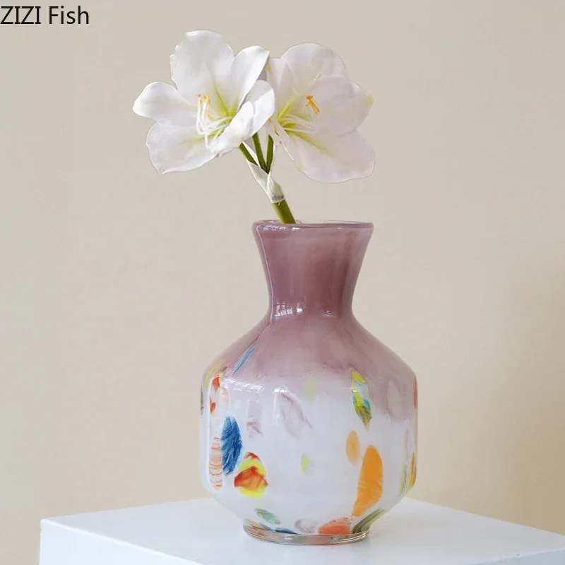 Creative Painted Pink Glass Vase Flower Plant Pots Table Decoration Flowers Arrangement Floral Vases Room Aesthetic Decor
Creative Painted Pink Glass Vase Flower Plant Pots Table Decoration Flowers Arrangement Floral Vases Room Aesthetic Decor