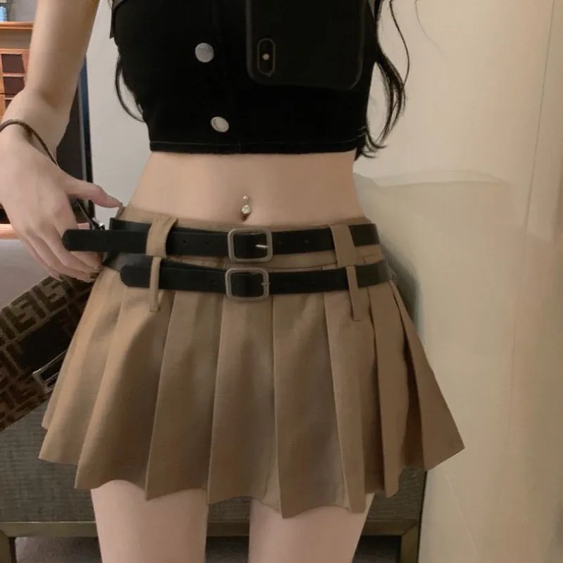 Spice Girl Double Belt Skirt 2026 Summer New High Waist Pleated Skirt
Spice Girl Double Belt Skirt 2026 Summer New High Waist Pleated Skirt