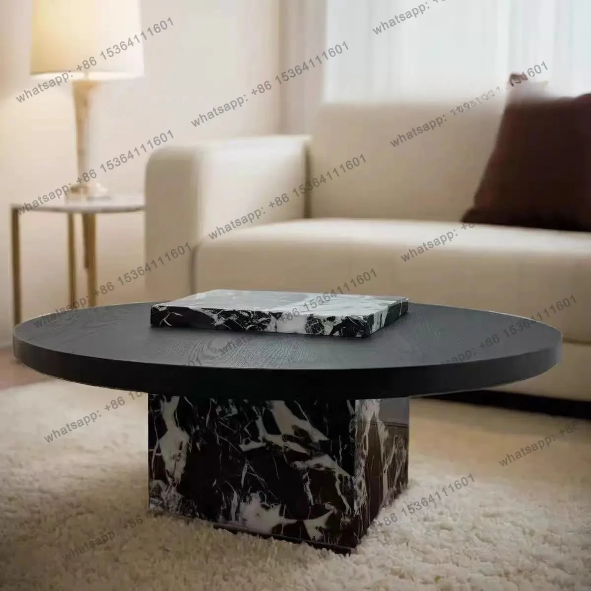Medieval French solid wood living room round coffee table Italian simple modern designer marble high-end
Medieval French solid wood living room round coffee table Italian simple modern designer marble high-end