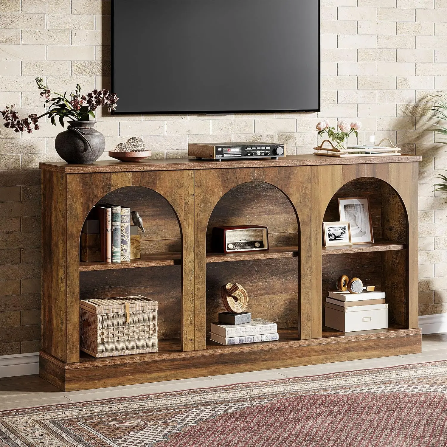 TV Consoles for Living Room, Television Stand for 55/60/65 Inch TV, Farmhouse Media Entertainment Center Stand with Storage Cab
TV Consoles for Living Room, Television Stand for 55/60/65 Inch TV, Farmhouse Media Entertainment Center Stand with Storage Cab