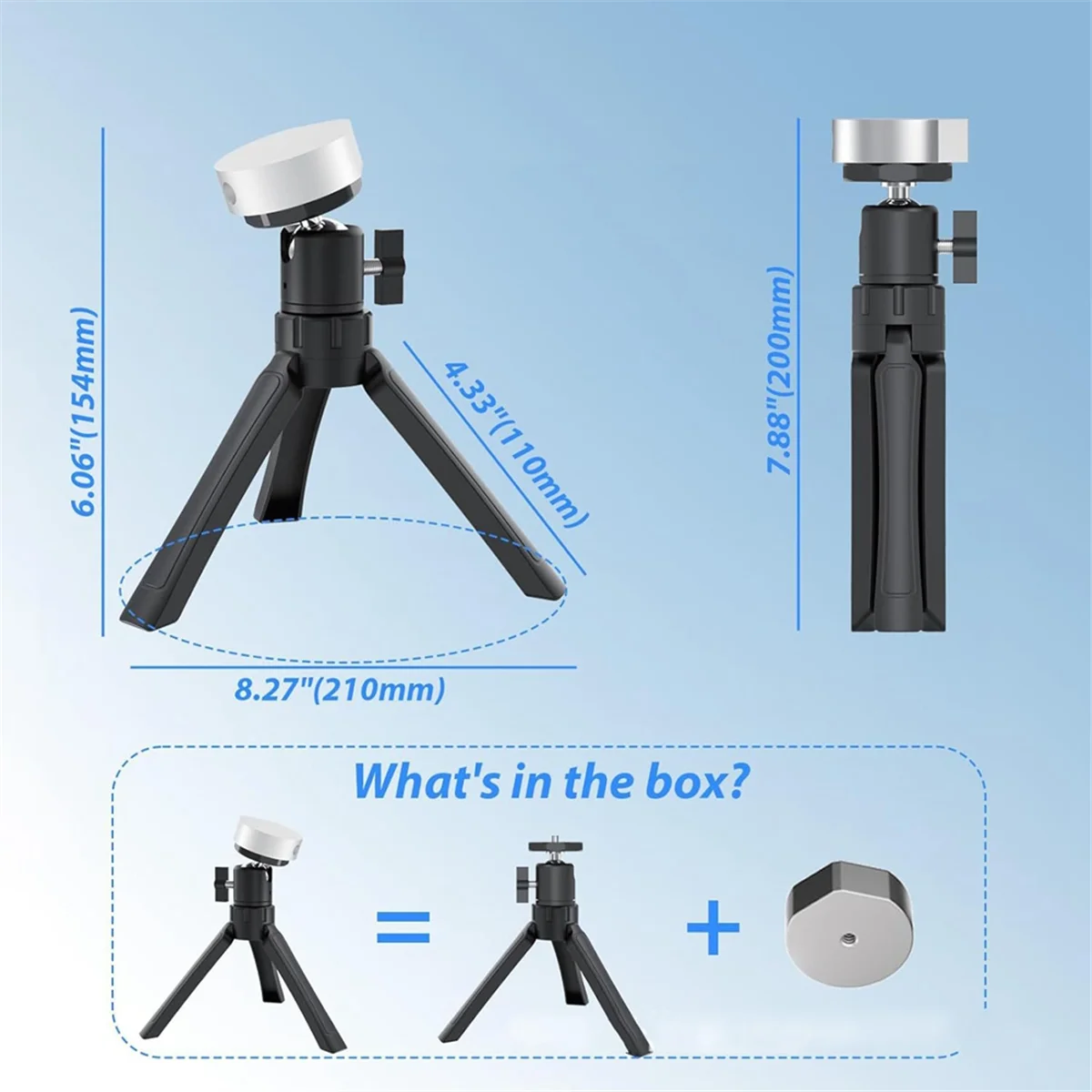SEMOIC Scalable Tripod for Mini Bracket Set with Adapter Portable Tripod Adjustable Angle for Mini Accessorie
SEMOIC Scalable Tripod for Mini Bracket Set with Adapter Portable Tripod Adjustable Angle for Mini Accessorie
