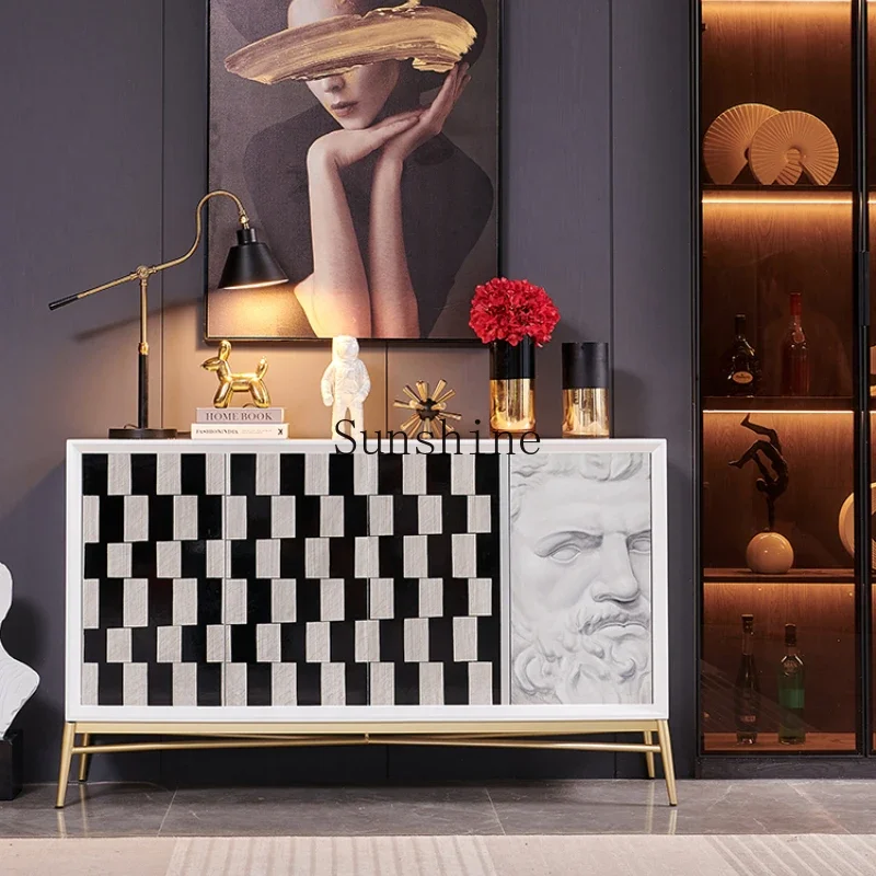 Minimalist Italian restaurant side cabinet living room chessboard black and white tea cabinet storage snack cabinet
Minimalist Italian restaurant side cabinet living room chessboard black and white tea cabinet storage snack cabinet
