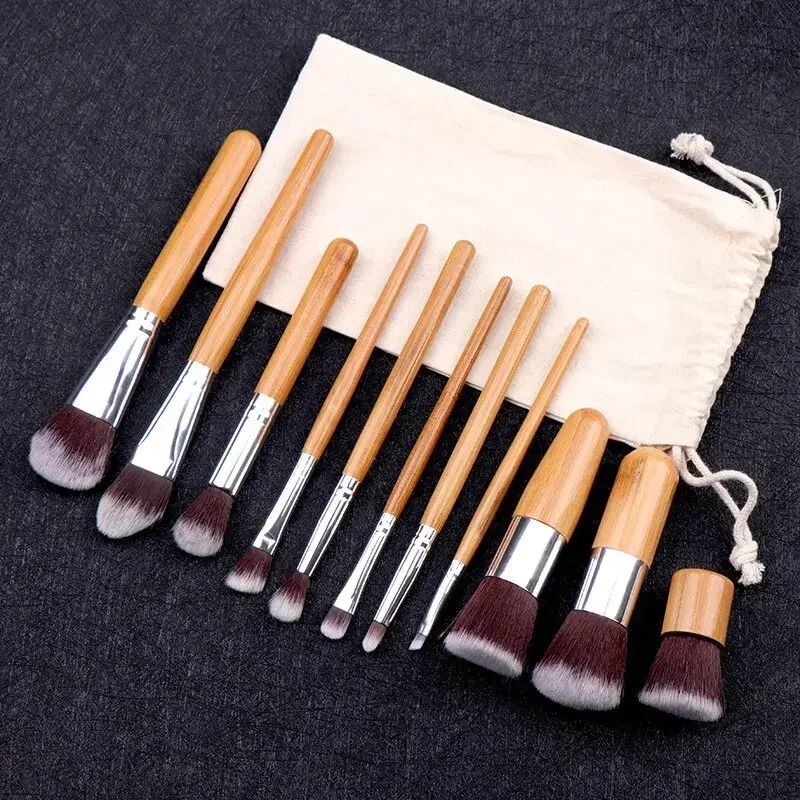 11pcs Natural Bamboo Handle Makeup Brushes Set High Quality Foundation Blending Cosmetic Make Up Tool Set With Cotton Bag
11pcs Natural Bamboo Handle Makeup Brushes Set High Quality Foundation Blending Cosmetic Make Up Tool Set With Cotton Bag