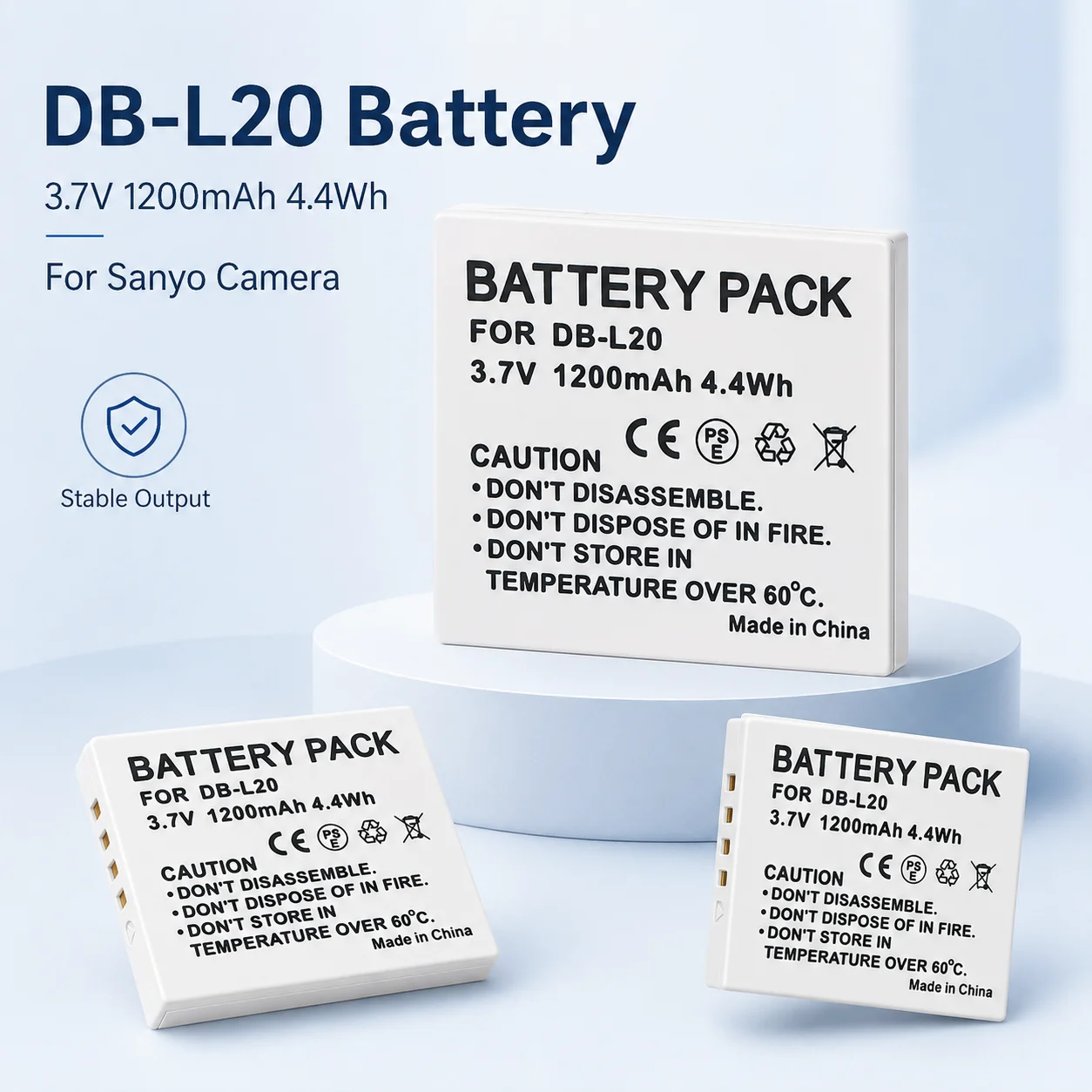 1200mAh DB-L20 Rechargeable Camera Battery for Sanyo Xacti DMX-C1 C4 C5 C6 CA6 CA8 CA9 CG5 CG6 CG9 DSC-C4 C5 E6 J4 VPC-C1 C4 C40
1200mAh DB-L20 Rechargeable Camera Battery for Sanyo Xacti DMX-C1 C4 C5 C6 CA6 CA8 CA9 CG5 CG6 CG9 DSC-C4 C5 E6 J4 VPC-C1 C4 C40
