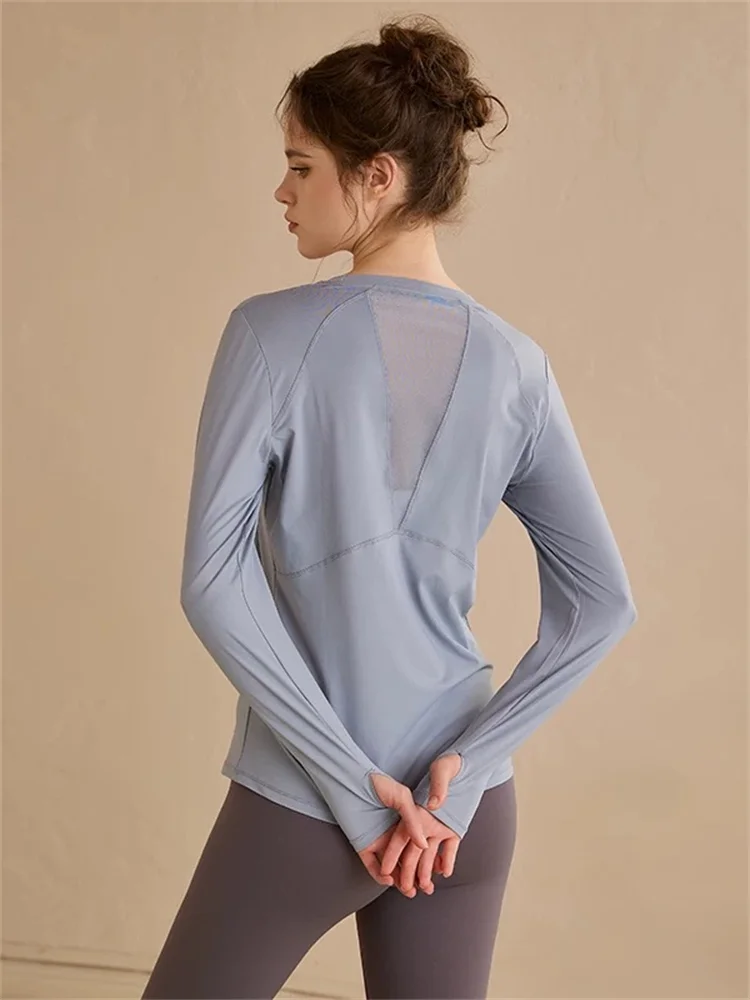 Женская спортивная футболка для йоги с длинным рукавом, облегающая, быстросохнущая, осенне-зимняя, новый оригинальный дизайн, шелк
Женская спортивная футболка для йоги с длинным рукавом, облегающая, быстросохнущая, осенне-зимняя, новый оригинальный дизайн, шелк