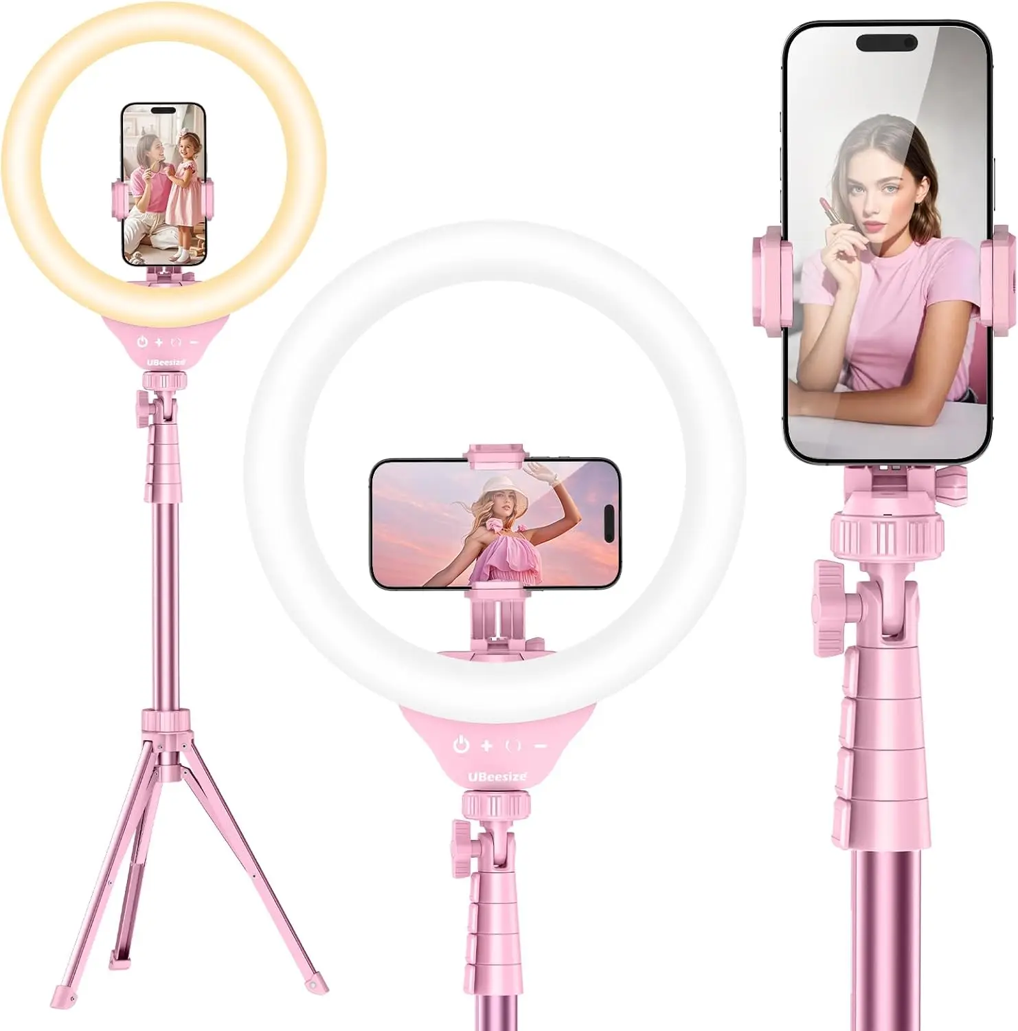 12'' Selfie Ring Light with 62’’ Tripod Stand for Video Recording, Live Streaming(YouTube, Instagram, TIK Tok), Compat
12'' Selfie Ring Light with 62’’ Tripod Stand for Video Recording, Live Streaming(YouTube, Instagram, TIK Tok), Compat