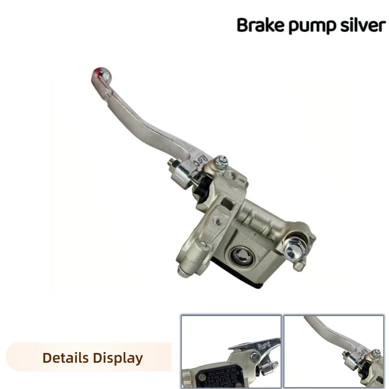 Off road motorcycle accessories, silver white front disc brake, pump with folding handle, hydraulic brake pump
Off road motorcycle accessories, silver white front disc brake, pump with folding handle, hydraulic brake pump