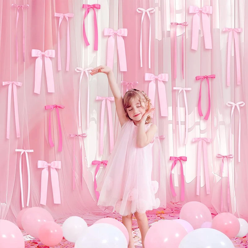 20pcs/set Pink Bow Wall Decor, DIY Ribbon Bows Photo Backdrop Garland for Birthday Party Wedding Home Room Bedroom Decoration
20pcs/set Pink Bow Wall Decor, DIY Ribbon Bows Photo Backdrop Garland for Birthday Party Wedding Home Room Bedroom Decoration
