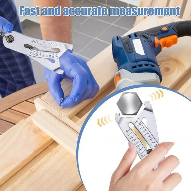 Portable Precision Thread Size Inspection Tool with Keychain Gauge Measuring Instrument for Easy Carrying and Quick Detection
Portable Precision Thread Size Inspection Tool with Keychain Gauge Measuring Instrument for Easy Carrying and Quick Detection