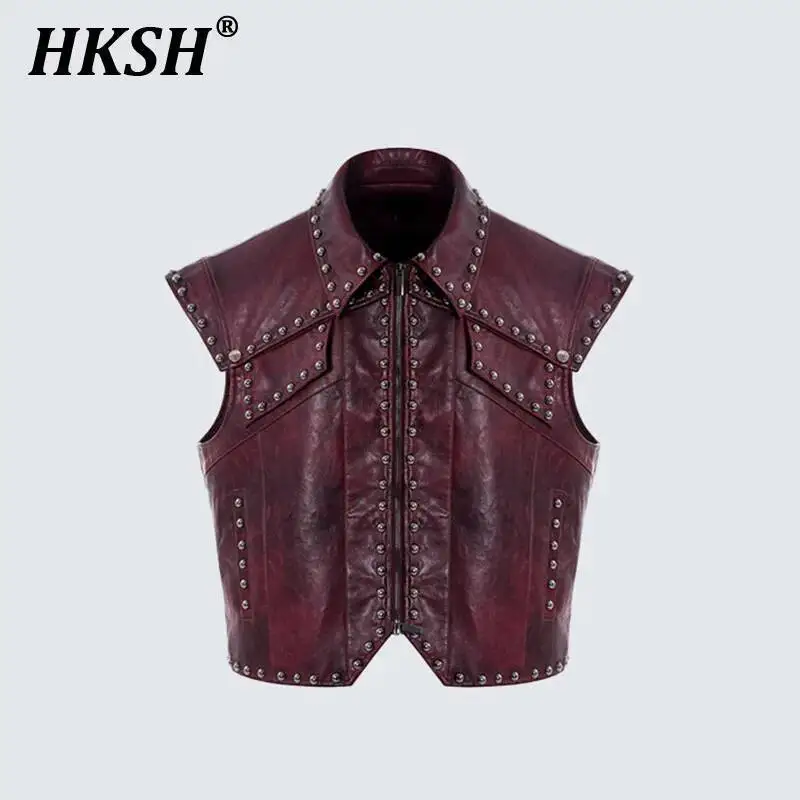 HKSH Spring Autumn New Men's Tide Original Fashion Heavy Stylish Rivet Leather Vest Punk Style Trendy Jacket Hot Tops Ins HK6134
HKSH Spring Autumn New Men's Tide Original Fashion Heavy Stylish Rivet Leather Vest Punk Style Trendy Jacket Hot Tops Ins HK6134