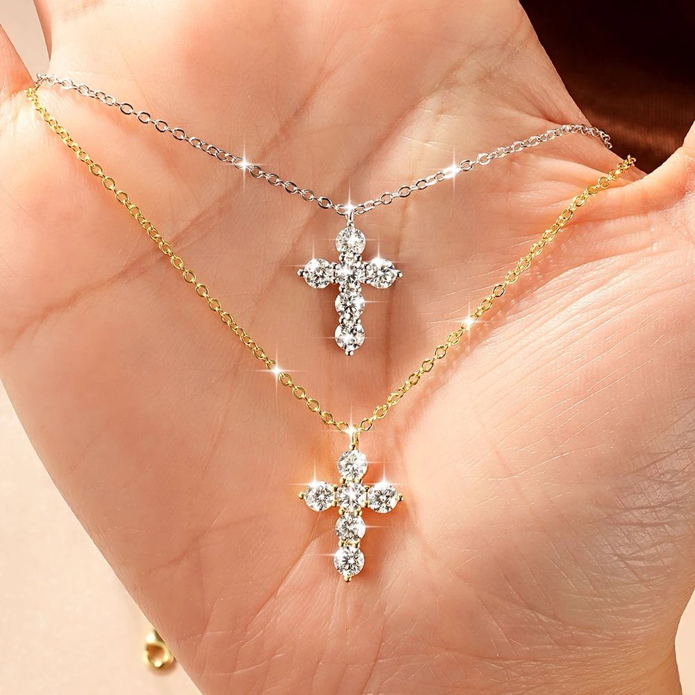 Abestecom Cut Moissanite Cross Pendant Necklace 3.5mm D-color Round Moissanite Necklace Cross Pendant Lobster Clasp Necklace
Abestecom Cut Moissanite Cross Pendant Necklace 3.5mm D-color Round Moissanite Necklace Cross Pendant Lobster Clasp Necklace
