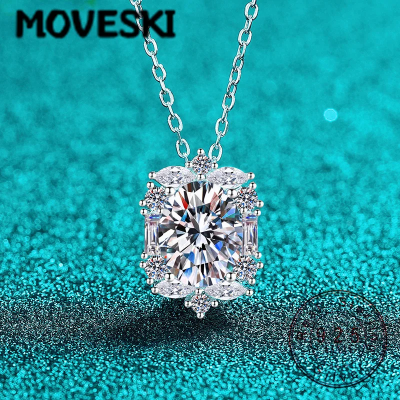 MOVESKI 925 Sterling Silver 2CT Moissanite Halo Pendant Necklace | Vintage Square Cut Sparkling Jewelry for Women
MOVESKI 925 Sterling Silver 2CT Moissanite Halo Pendant Necklace | Vintage Square Cut Sparkling Jewelry for Women