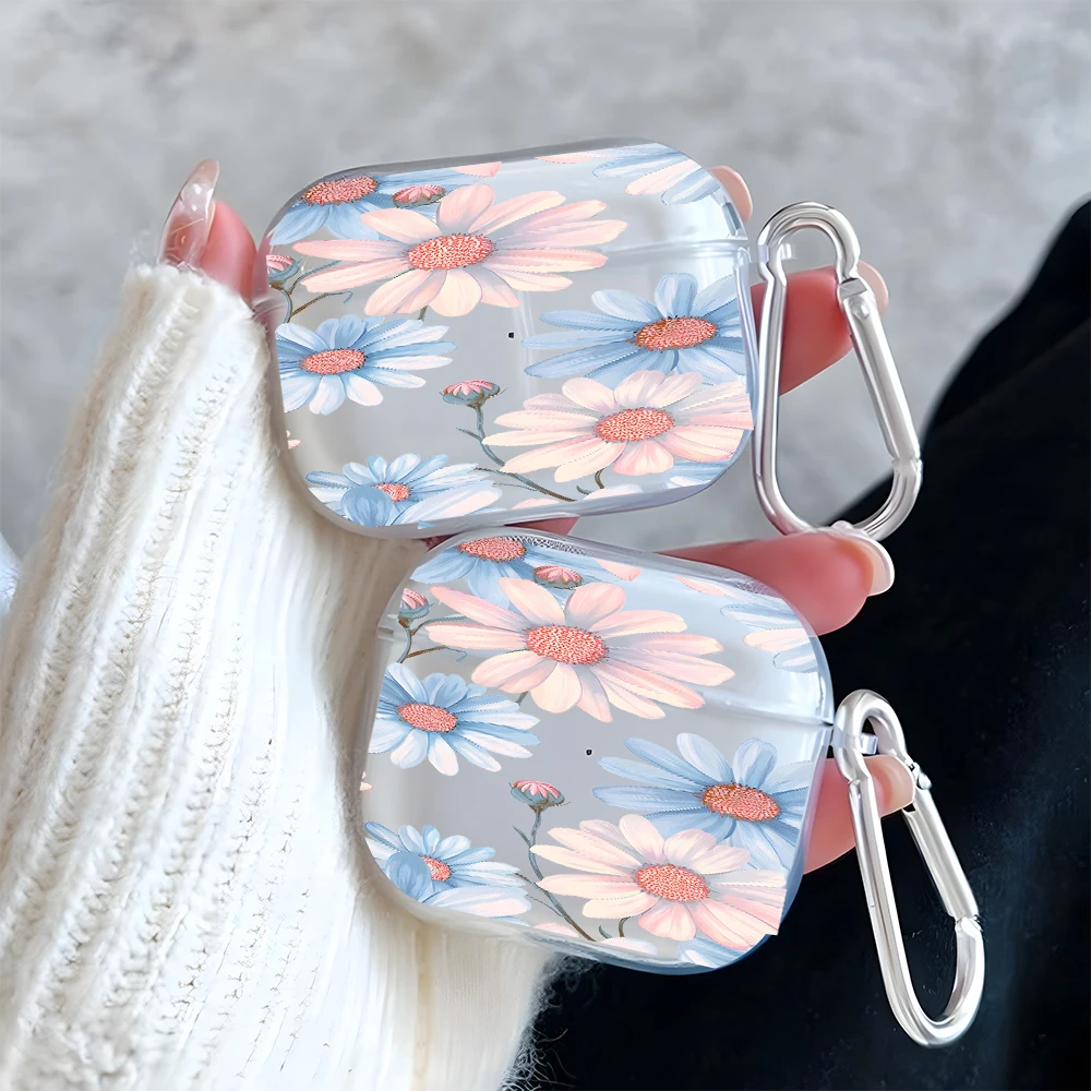 Pink Blue Daisy Floral Clear Earphone Case for AirPods Pro 3/Pro 2/Pro Earbuds Case for AirPods 1/2/3/4 TPU Protective Cover
Pink Blue Daisy Floral Clear Earphone Case for AirPods Pro 3/Pro 2/Pro Earbuds Case for AirPods 1/2/3/4 TPU Protective Cover