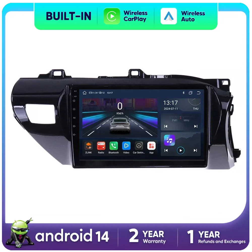 Android 14 Auto 10.1"Inch Car Radio For Toyota Hilux Pick Up AN120 2015-2020 RHD Multimedia 2din Stereo Carplay GPS WIFI
Android 14 Auto 10.1"Inch Car Radio For Toyota Hilux Pick Up AN120 2015-2020 RHD Multimedia 2din Stereo Carplay GPS WIFI