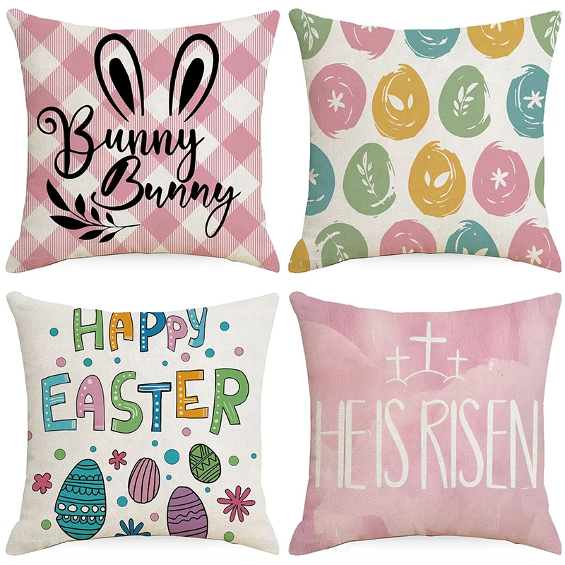 Happy Easter Cushion Cover Cute Bunny Eggs Pillow Cover Easter Rabbit Pillowcase Easter Decoration 2025 for Home Pillow Case
Happy Easter Cushion Cover Cute Bunny Eggs Pillow Cover Easter Rabbit Pillowcase Easter Decoration 2025 for Home Pillow Case