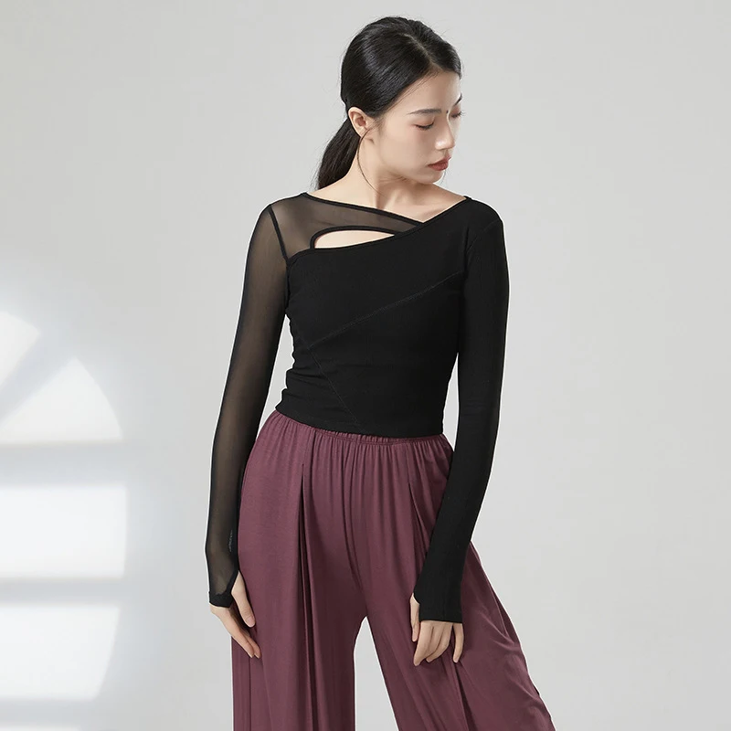 Женская футболка для современных танцев с сетчатыми вставками и длинными рукавами-перчатками, блузка для выступлений, тренировочная одежда, эластичная, стильная, повседневная одежда
Женская футболка для современных танцев с сетчатыми вставками и длинными рукавами-перчатками, блузка для выступлений, тренировочная одежда, эластичная, стильная, повседневная одежда