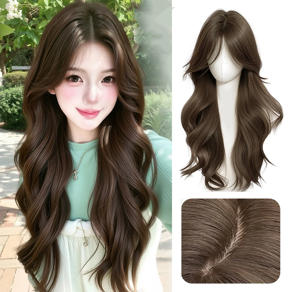 Women's Synthetic Fiber Curly Wig with Bangs Cool brown Curly Wig Long wavy hair Suitable for Women Daily Use Wig and Party Wear
Women's Synthetic Fiber Curly Wig with Bangs Cool brown Curly Wig Long wavy hair Suitable for Women Daily Use Wig and Party Wear