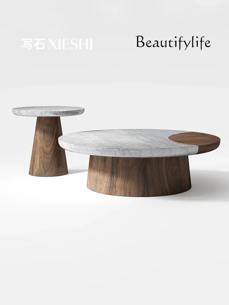Italian round Marble Tea Table Combination Living Room Modern Simple Retro Style Walnut Tea Table
Italian round Marble Tea Table Combination Living Room Modern Simple Retro Style Walnut Tea Table